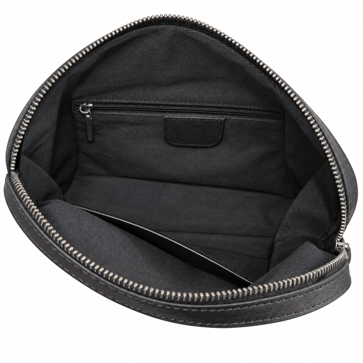 Minimalist Genuine Leather Tote Bag with Removable Pouch