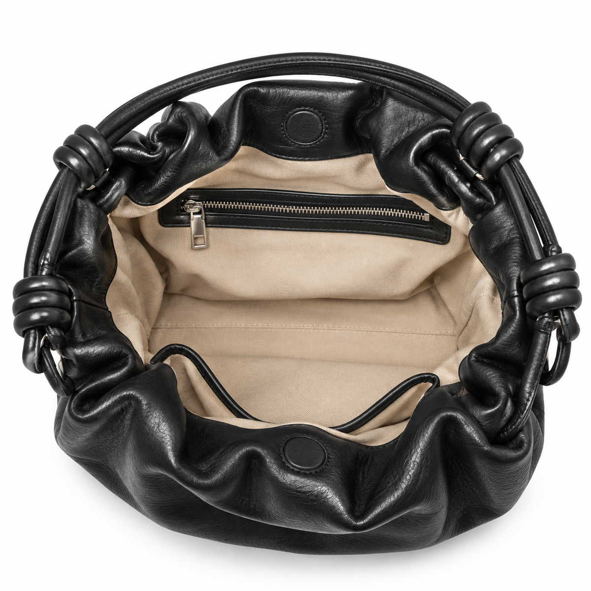 Soft Lambskin Leather Cloud Shoulder Bag 61311