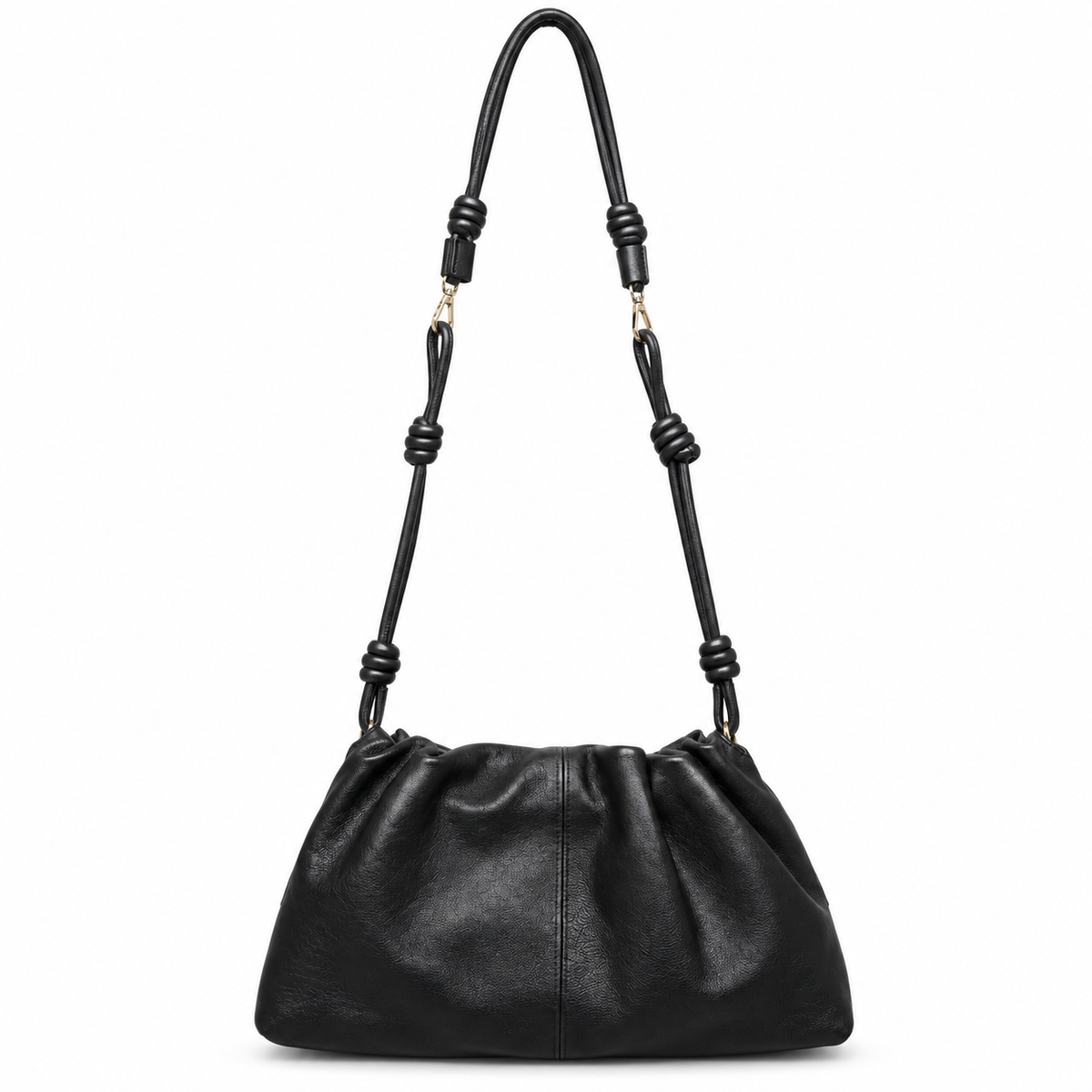 Soft Lambskin Leather Cloud Shoulder Bag 61311