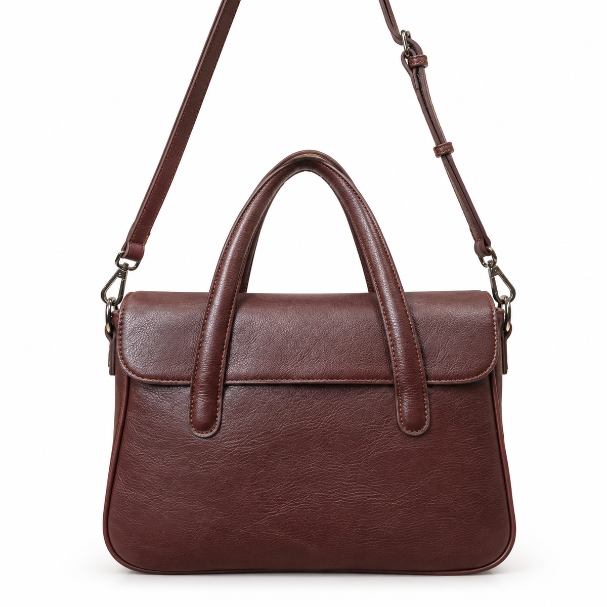 Classic Genuine Leather Top Handle & Crossbody Bag 1037